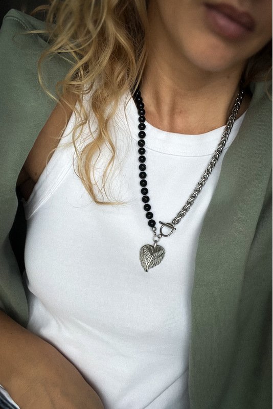 Onikso/grandinėlės vėrinys "Angelo sparnai" 2