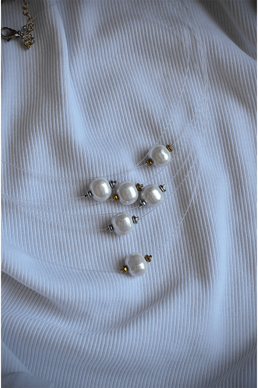 "Nematomas" vėrinys su perlų masės akcentine detale 3