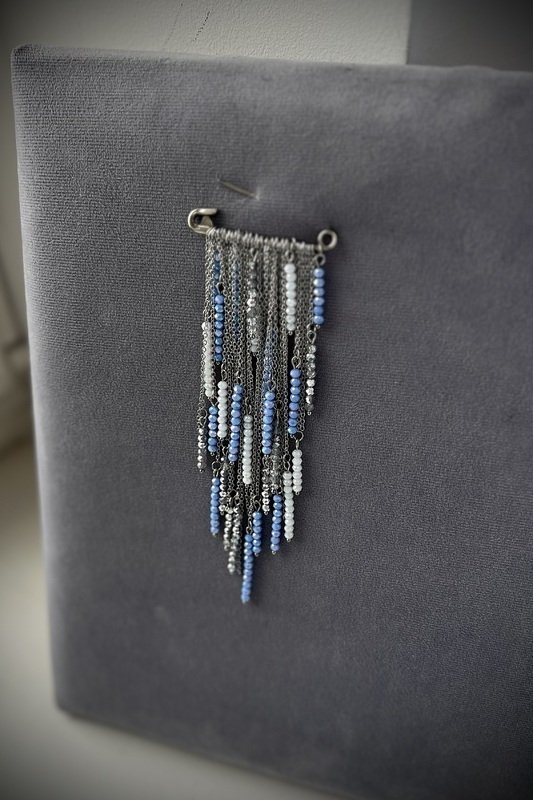 Marškinių Segė - žiogelis "Stiklo varvekliai" 1