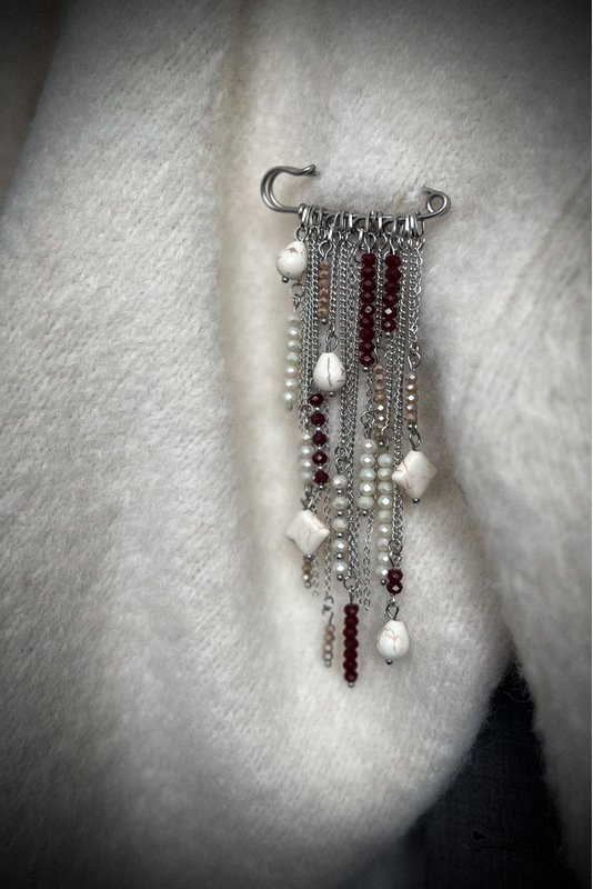 Segė - žiogelis "Kremas/balta/burgundi"