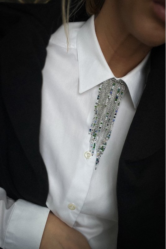 Marškinių Segė - žiogelis "Stiklo varvekliai"