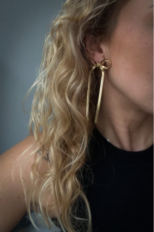 Nerūdijančio plieno auskarai "Grandinėlės kaspinėliai" 1