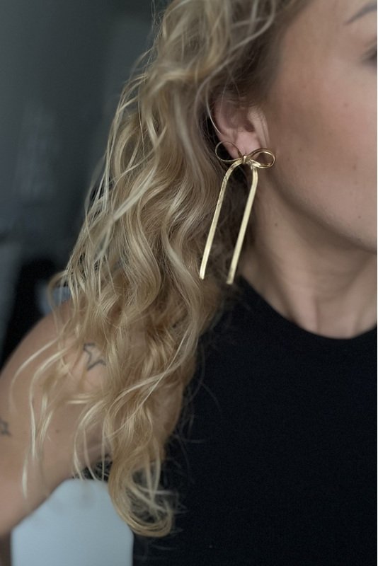 Nerūdijančio plieno auskarai "Grandinėlės kaspinėliai" 4