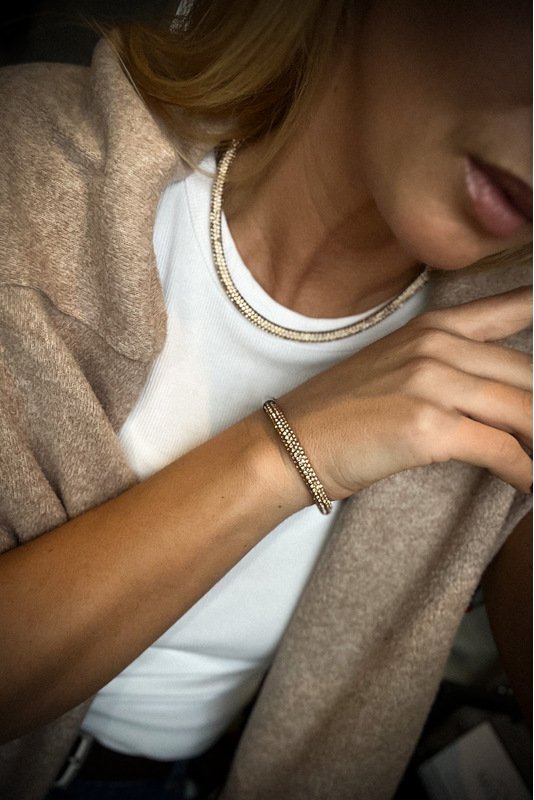 Stiklo kristaliukų vėrinys +DOVANA apyrankė 4