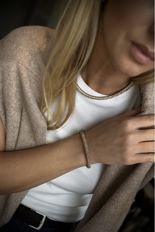 Stiklo kristaliukų vėrinys +DOVANA apyrankė 2