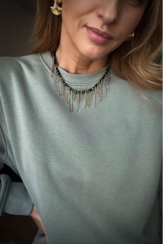 Hovlito vamzdelių vėrinys su grandinėlėmis 2