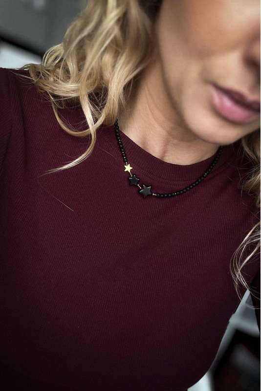 Vėrinys "Trys žvaigždutės" juodas 1