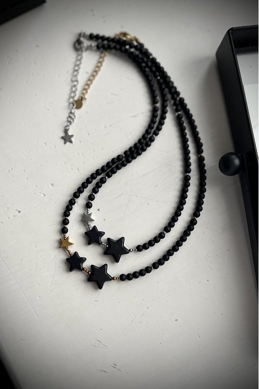 Vėrinys "Trys žvaigždutės" juodas 2