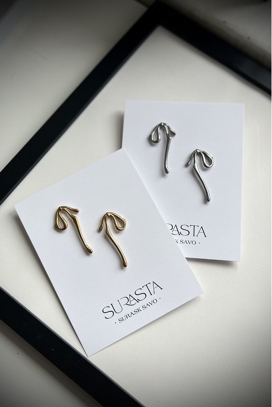 Nerūdijančio plieno auskarai "Kaspinėlis" 1