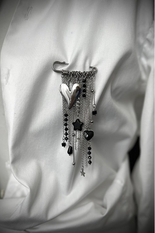 Segė - žiogelis "Širdis" #2 sidabras