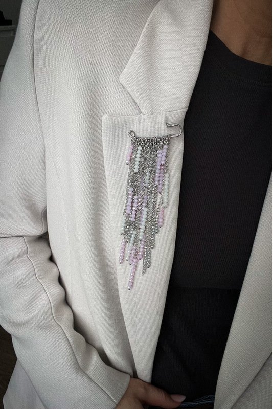 Segė - žiogelis "Stiklo varvekliai" - rožinė