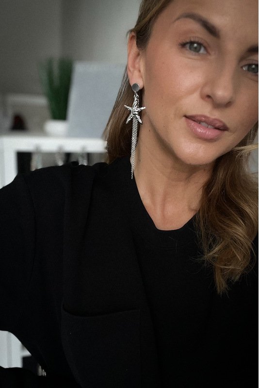 Auskarai "Jūros žvaigždė su grandinėlėm" 2