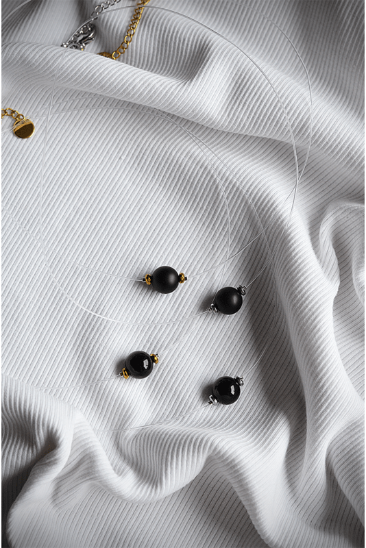 "Nematomas" vėrinys su Šungito/Onikso akcentine detale 2