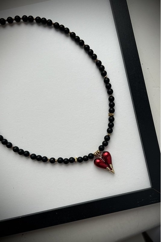 Šungito vėrinys su Širdelės pakabuku 1