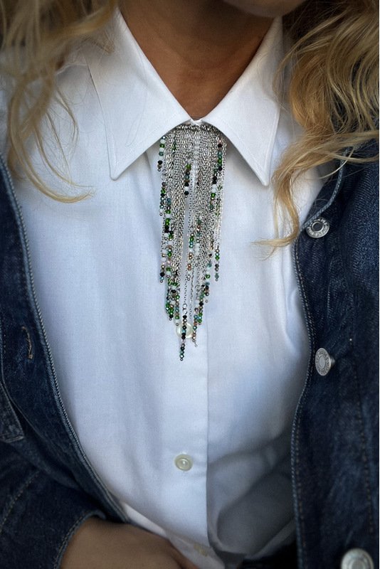 Marškinių Segė - žiogelis "Stiklo varvekliai" 1