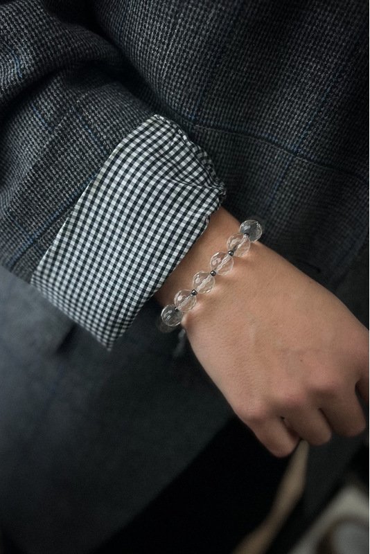 Kalnų krištolo apyrankė su Hematito pakabuku 2