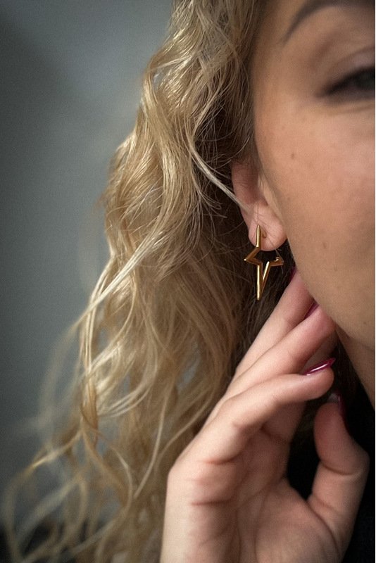 Nerūdijančio plieno auskarai "Žvaigždės" 1