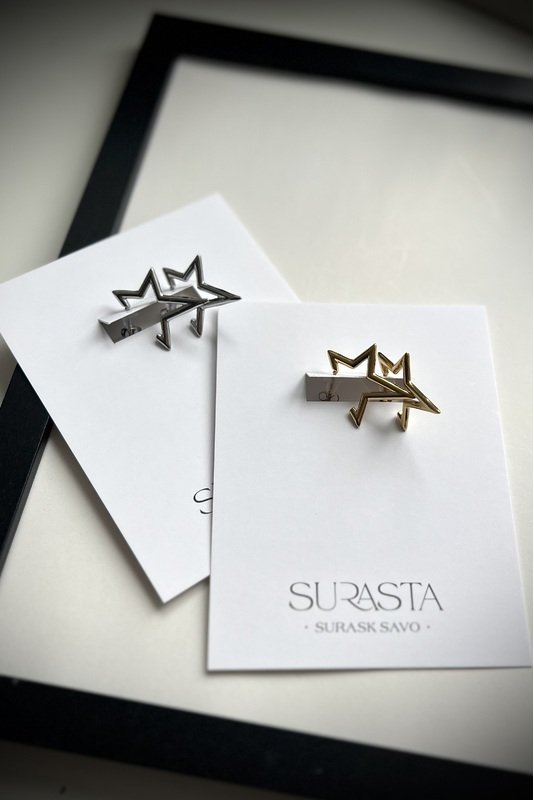 Nerūdijančio plieno auskarai "Žvaigždės" 2