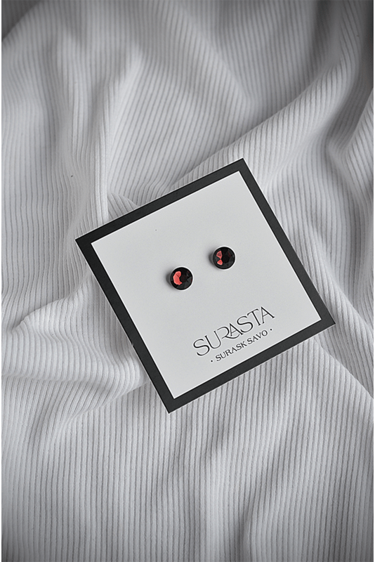 Burgundi spalvos PRIMERO kristalo auskarai  1